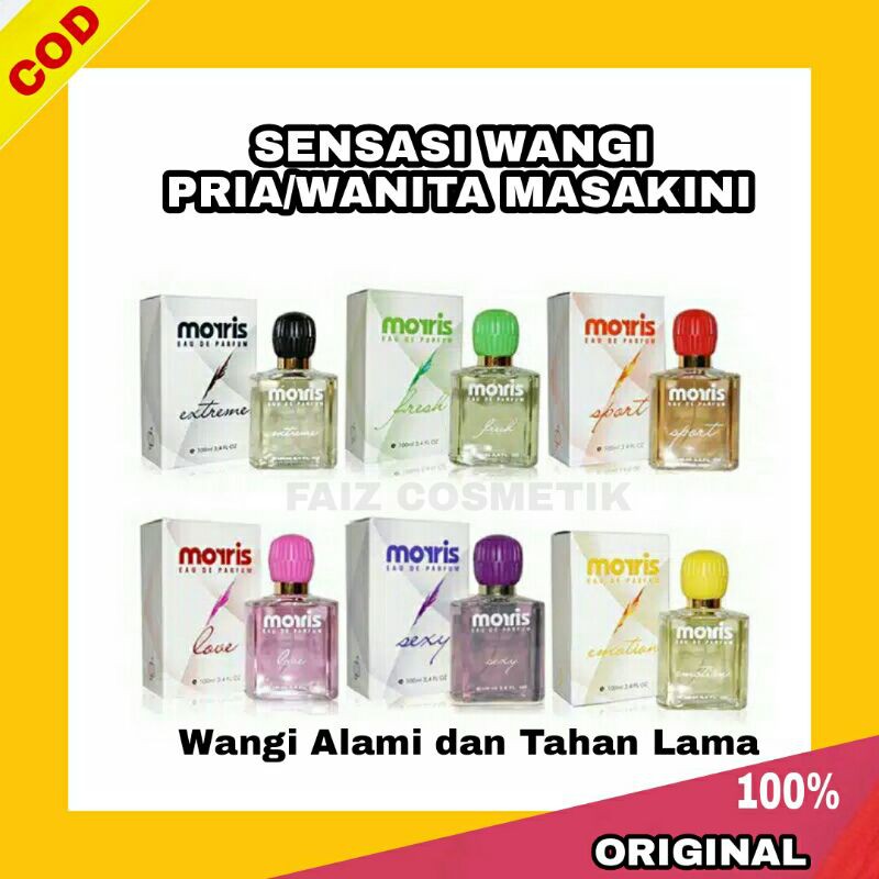 Parfume Pria Wanita Morris eau de parfume / Parfum parfume cowo cewek Segar wangi alami tahan lama