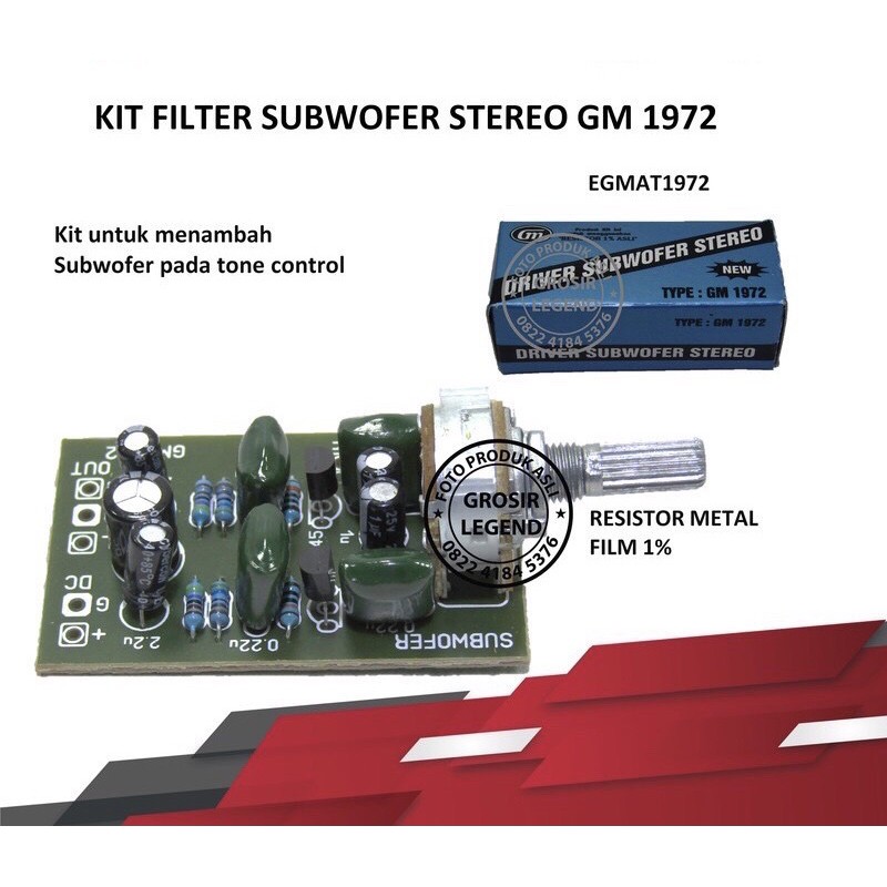 Kit filter subwofer stereo GM 1972