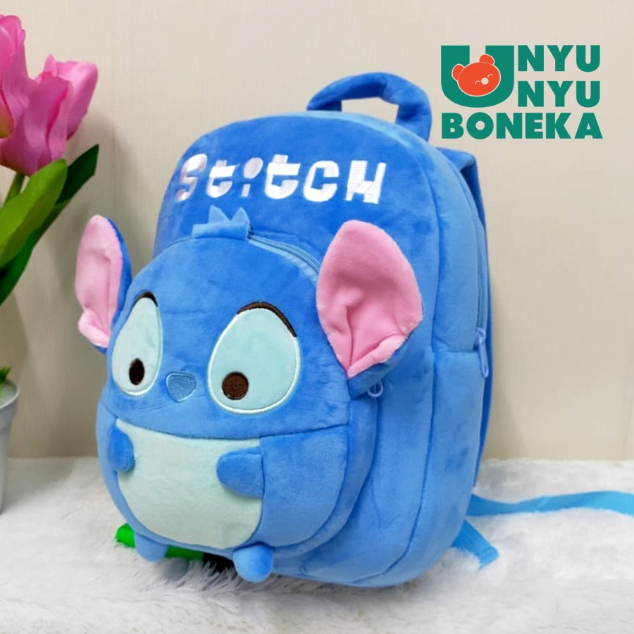 Tas Ransel Sekolah M Paud Boneka stitch elephant gajah chip dale tsum bona baby kids