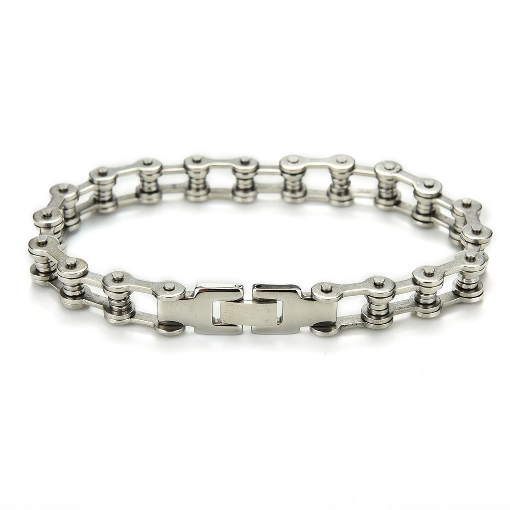 {LUCKID}Punk Stainless Steel Bracelet Men Biker Bicycle Motorcycle Chain Bracelets 8.5&quot;