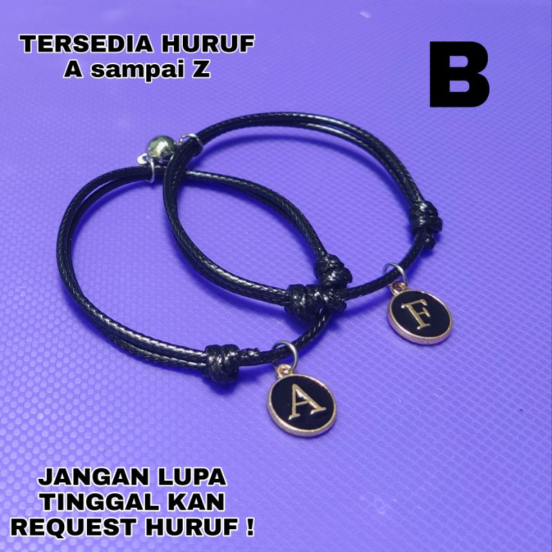 B GELANG COUPLE MAGNET EPOXY RESIN / GELANG COUPLE MAGNET INISIAL / GELANG WATERPROOF ANTI AIR