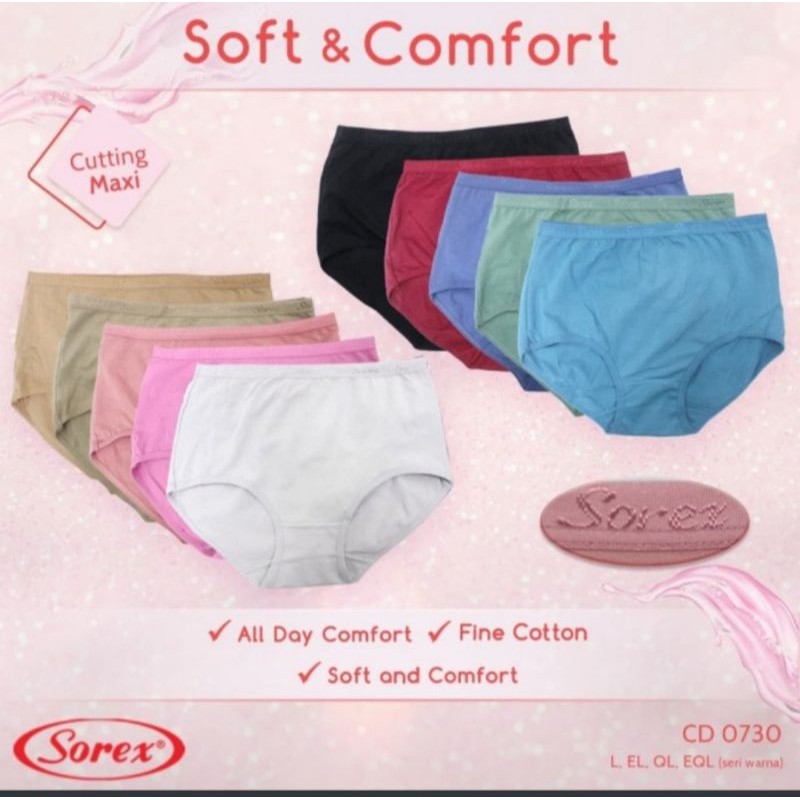 Celana Dalam Wanita Sorex 0730 Soft &amp; comfort ( L/ XL /XXL /XXXL )