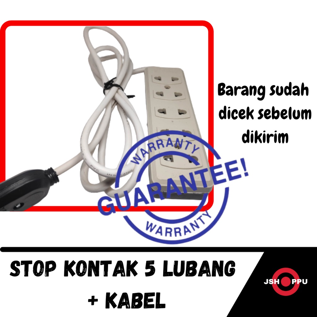 Kabel Olor Stop Kontak + Kabel 5 Lubang Colokan Kabel  COLOKAN LISTRIK