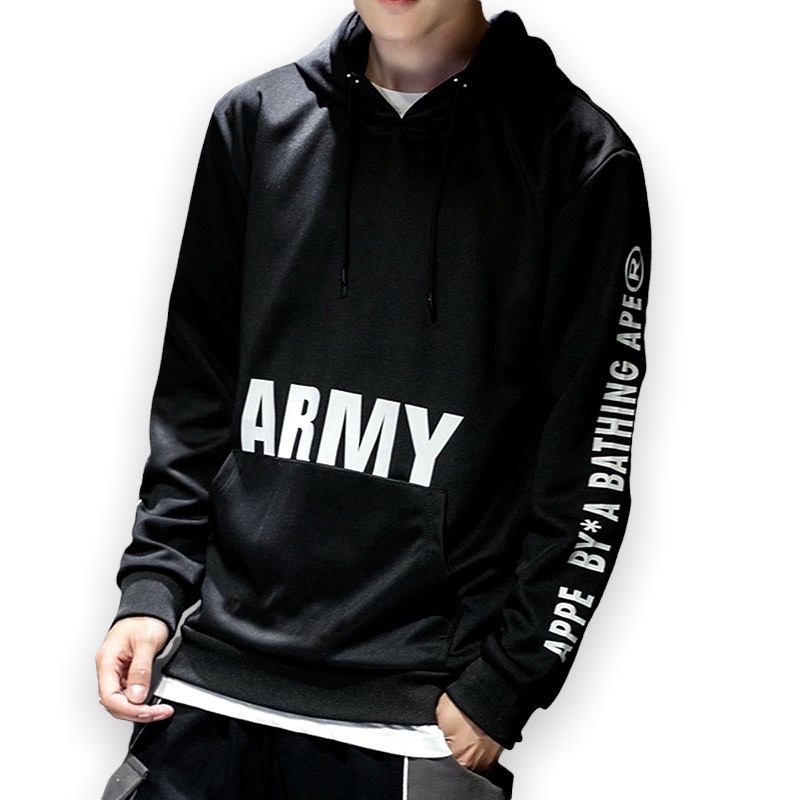 Lilipop.id Sweater Pria Appe Army Hoodie Jumper Outwear