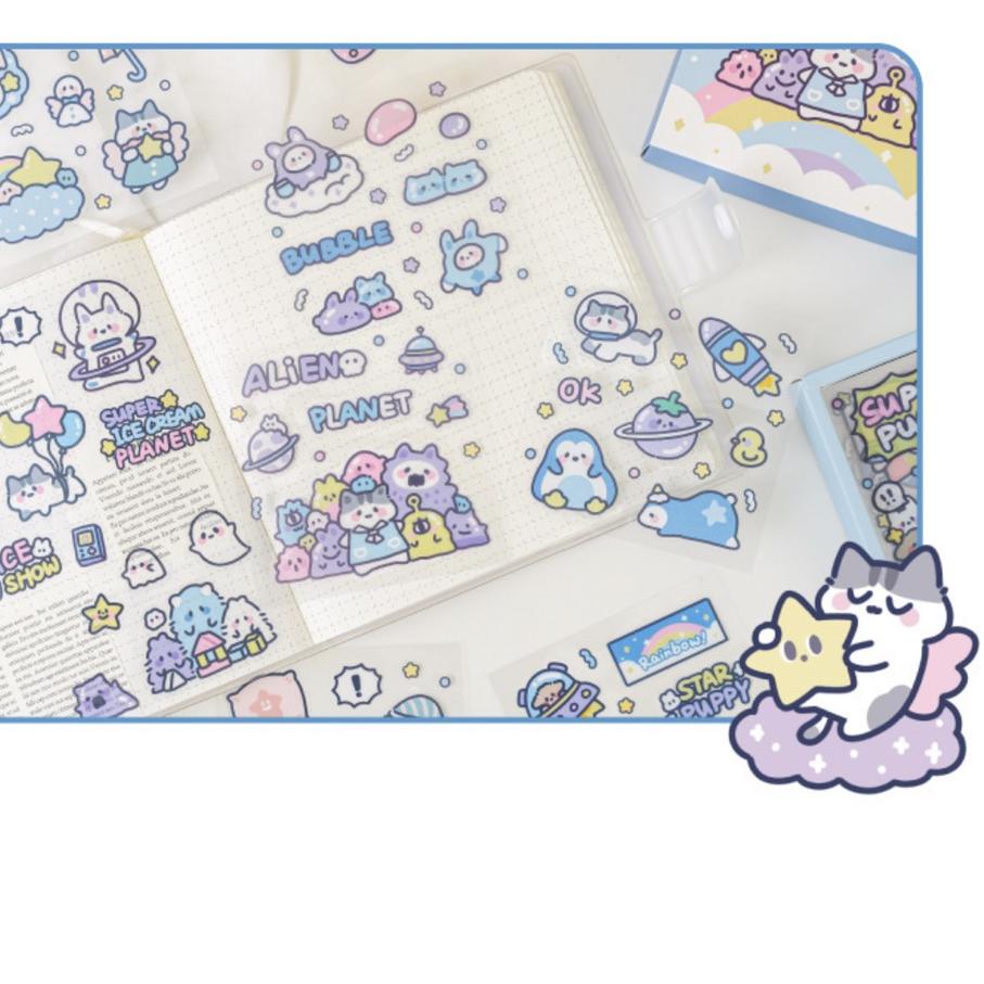 

Terlaku..!!Sticker Box Stiker Set Aesthetic Dekor Buku Tumbrl Animal 1 Box 50 Lembar