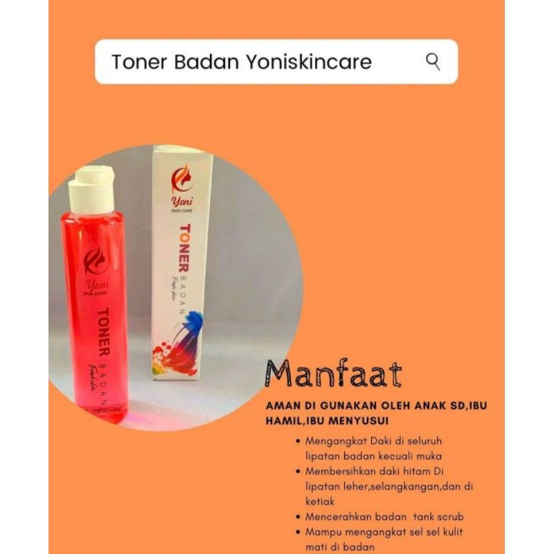 ‼️READY‼️TONER BADAN YONI SKINCARE BPOM/PENGHILANG DAKI