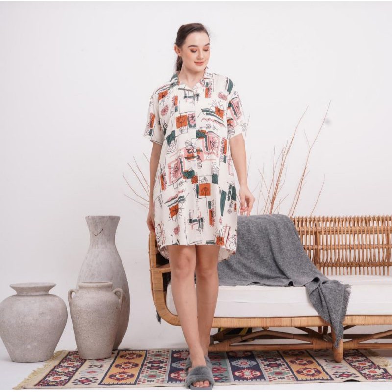 Daster kerah full kancing by vahayya