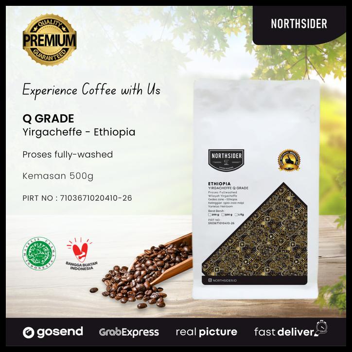 

DISKON TERBATAS !!! BIJI KOPI ARABIKA ETHIOPIA YIRGACHEFFE Q GRADE WASH - 500GR NORTHSIDER TERLARIS