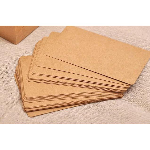 

BLANK KRAFT PAPER CARD SET / MEMO / NOTES KODE 672