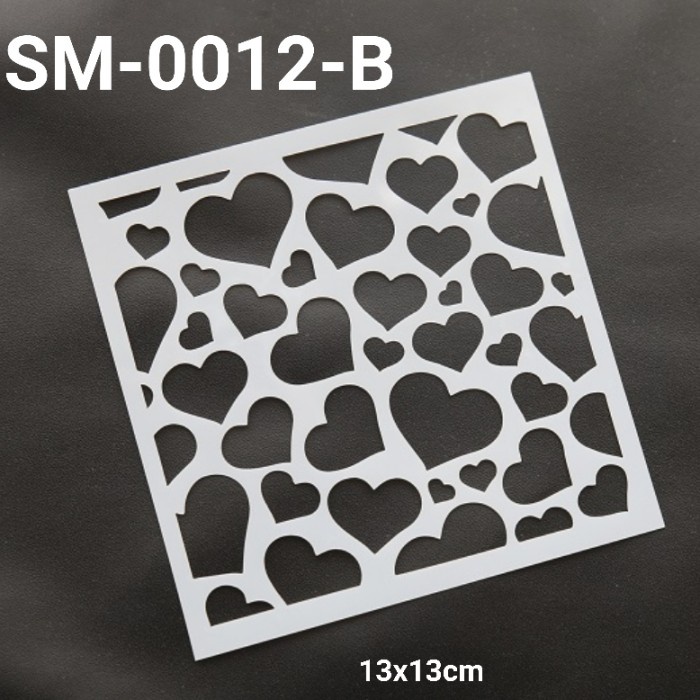 

GR-SM-0012 CAKE STENCIL STENSIL PINGGIRAN KUE HATI WEDDING VALENTINE OBRAL DISKON