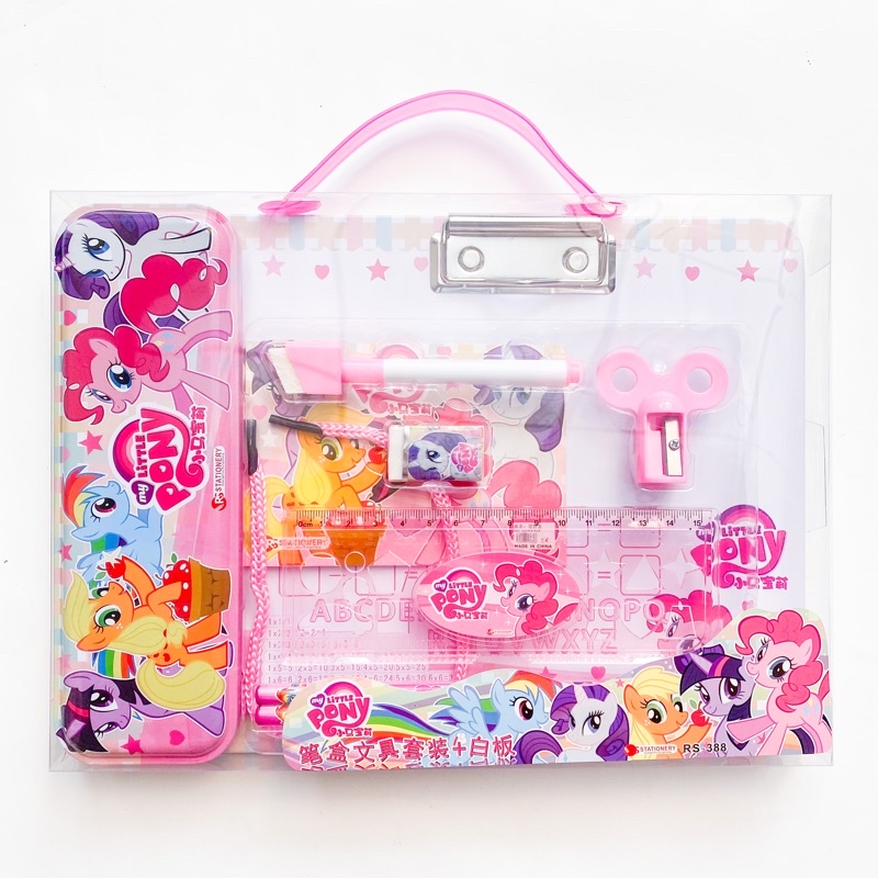 kotak pensil pony / frozen set papan tulis 2in1-Pony