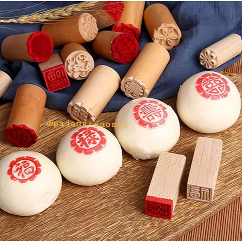 Stempel Stamp Cap Bakpao Pao Kue Chinese Character Mandarin Fu Shou Chai Hock Sanghee