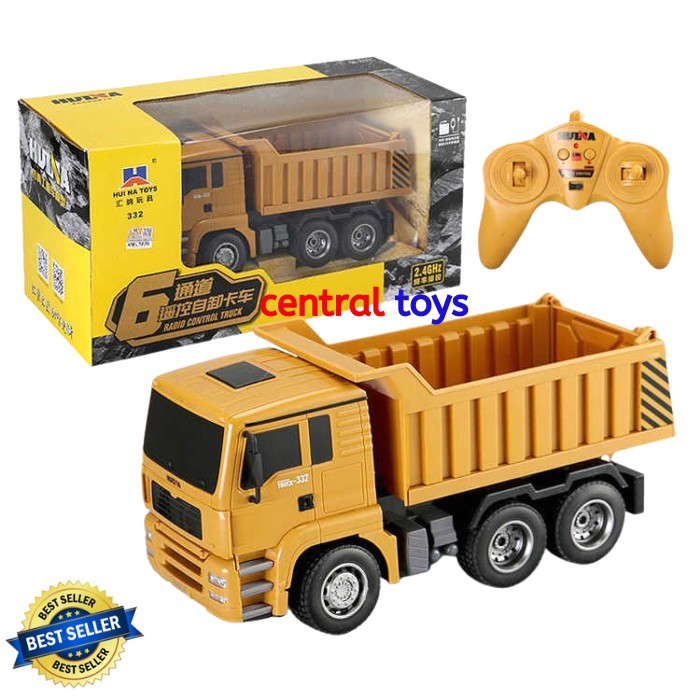 HUINA 1332 6ch dump truck 2.4ghz mainan rc truck alat berat konstruksi