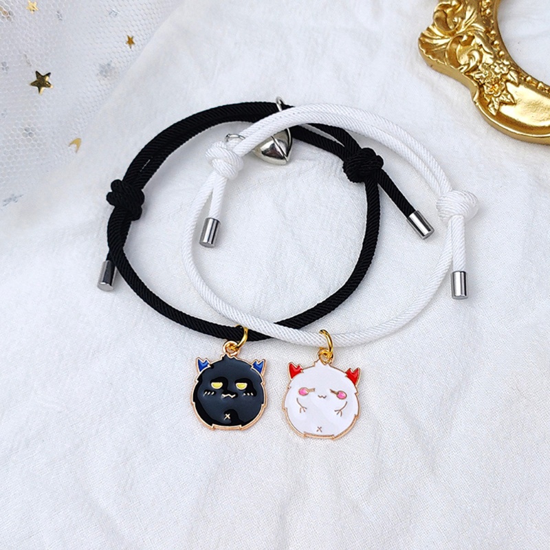 Zzz 2PCS Gelang Tali Kepang Adjustable Dengan Magnet Untuk Pasangan / Pria / Wanita