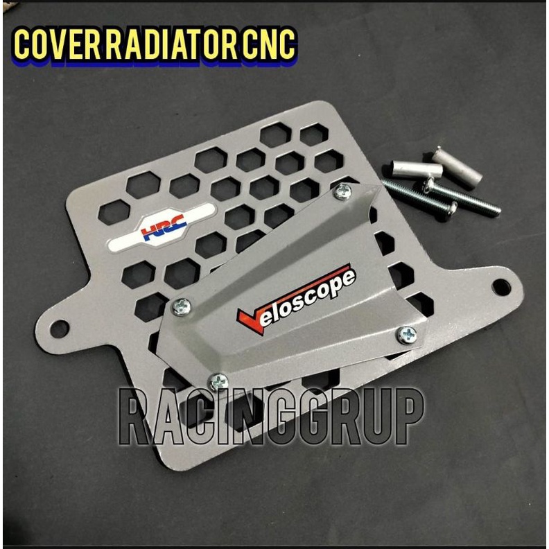 SPESIAL COVER RADIATOR HRC PCX NEW 160 VARIO NEW 160 ALMUNIUM - SILVER[S556]