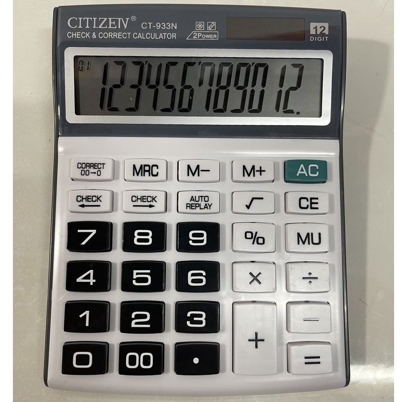 

HJK Kalkulator CT-933N 12 Digit - Calculator Check Dual 2 Power