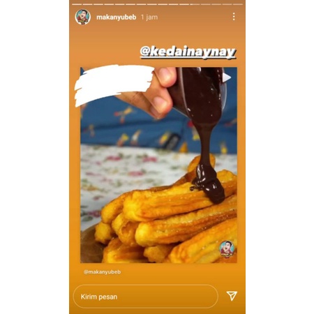 

Churros / Toping Coklat / Toping Cappuccino / Jajanan / Cemilan