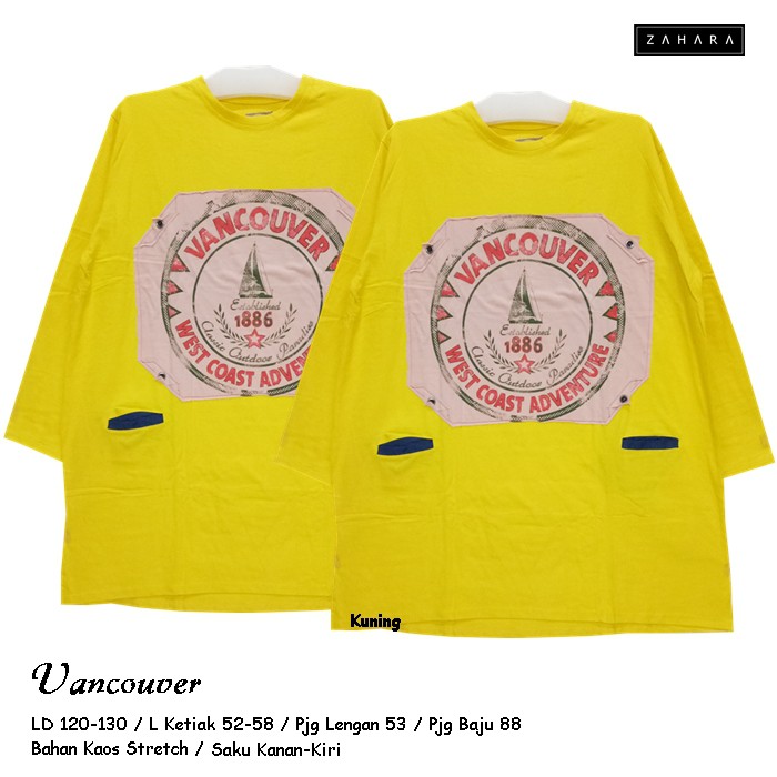 Vancouver Kaos By Zahara | Suplier Hijab Solo| Grosir