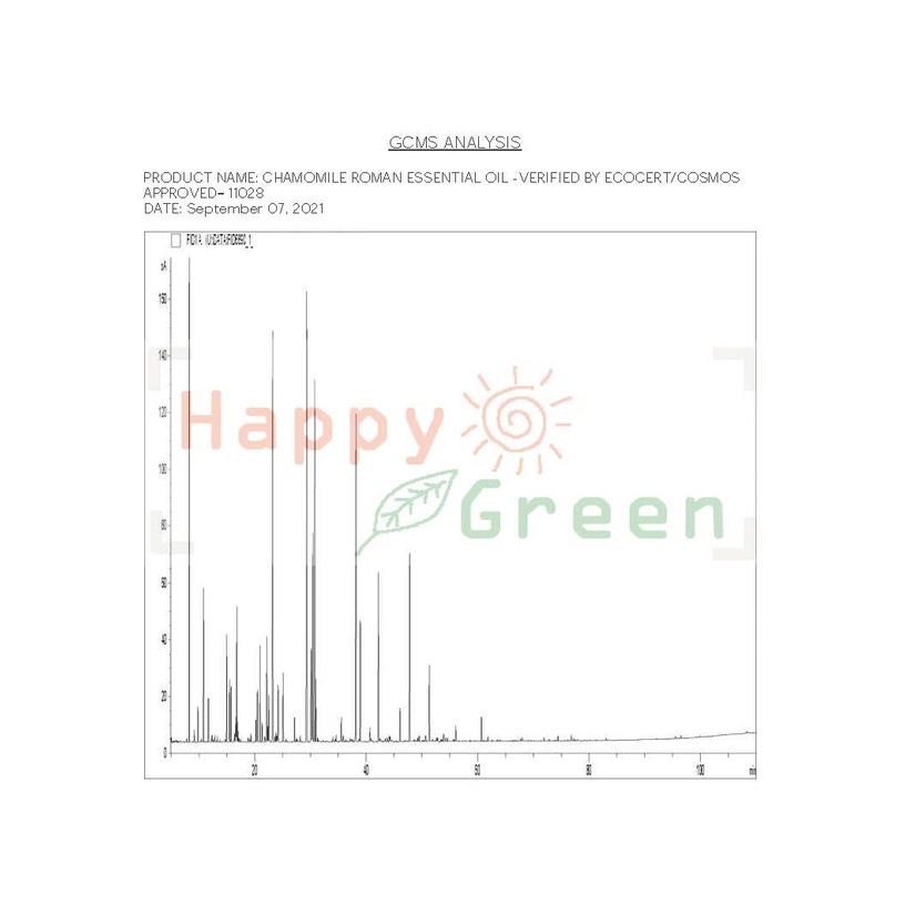 Happy Green Roman Chamomile Essential Oil - Minyak Bunga Kamomile Anthemis nobilis 100% Murni Grade A