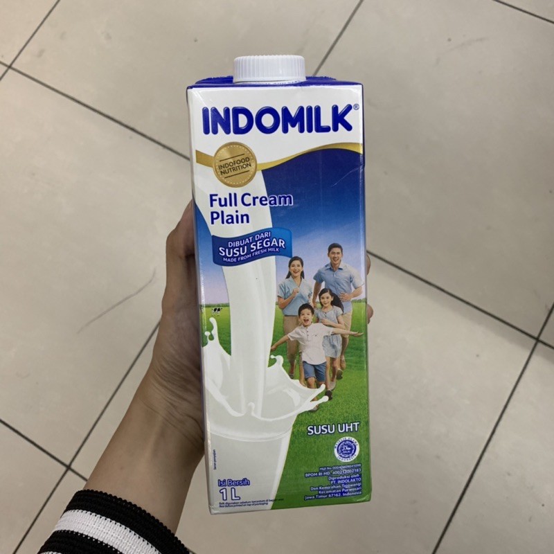 Jual Indomilk Full Cream Plain 1 Ltr Susu Uht Cair Shopee Indonesia 9760