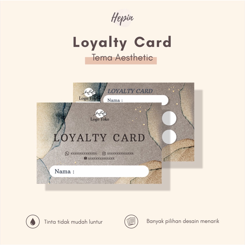 

cetak kartu loyalty murah edisi AESTHETIC