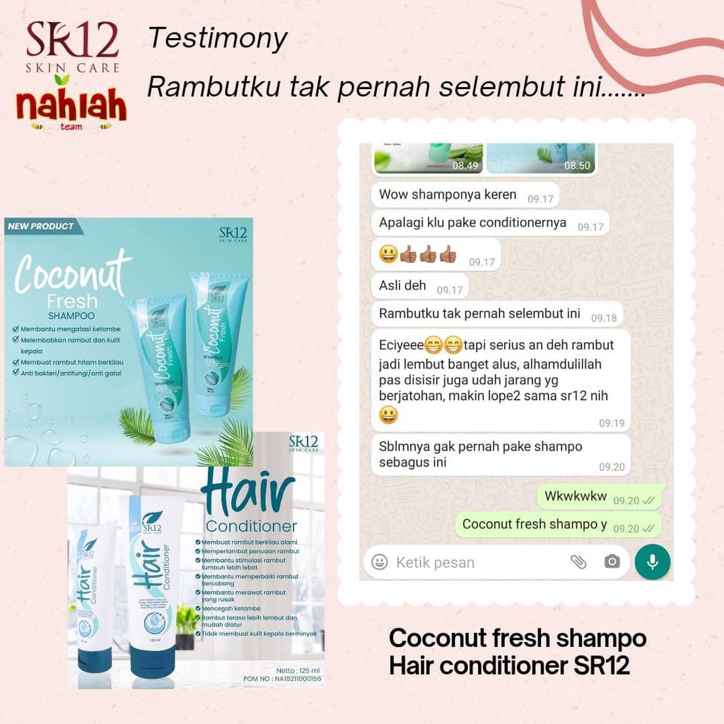 Hair Conditioner SR12 Kondisioner Rambut Lembut Sehat Berkilau Cegah Ketombe dan Rambut Rusak 125 ml