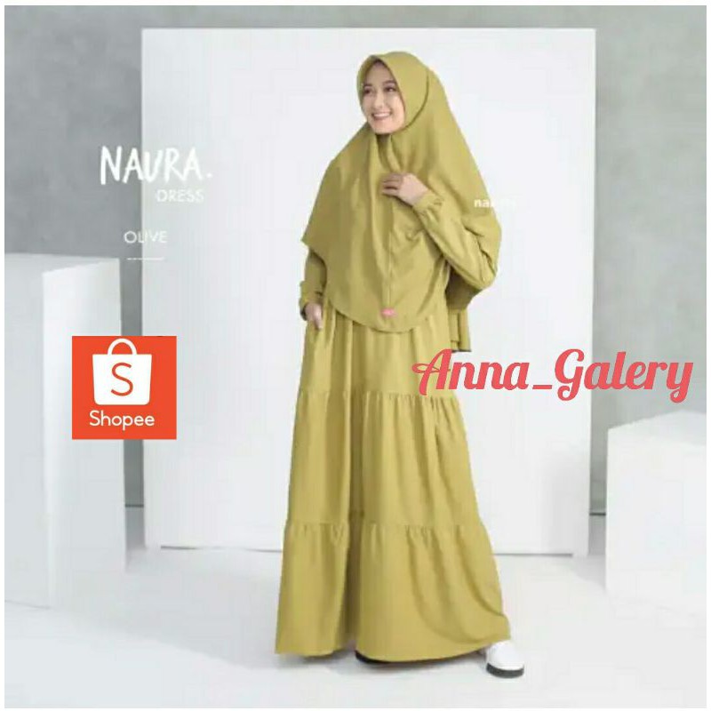 GAMIS DEWASA NAURA DRESS BY NAISHA GAMIS WANITA DEWASA SAZE XL