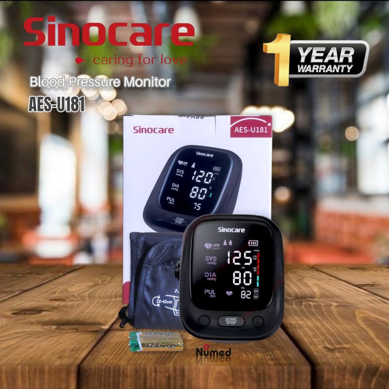 Sinocare AES-U181 Alat Cek Tensi Meter Tekanan Darah Digital Otomatis / Tensimeter Digital Sinocare AES U181