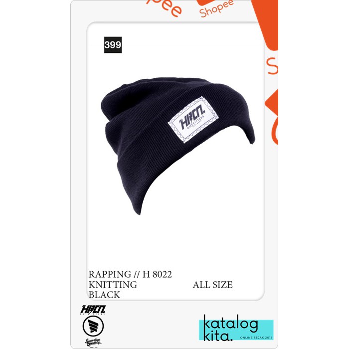 TOPI KUPLUK BEAN DISTRO DEWASA PRIA RAPPING ORIGINAL CASUAL MURAH KEREN STYLE GAYA HRCN HWD 8022 COD
