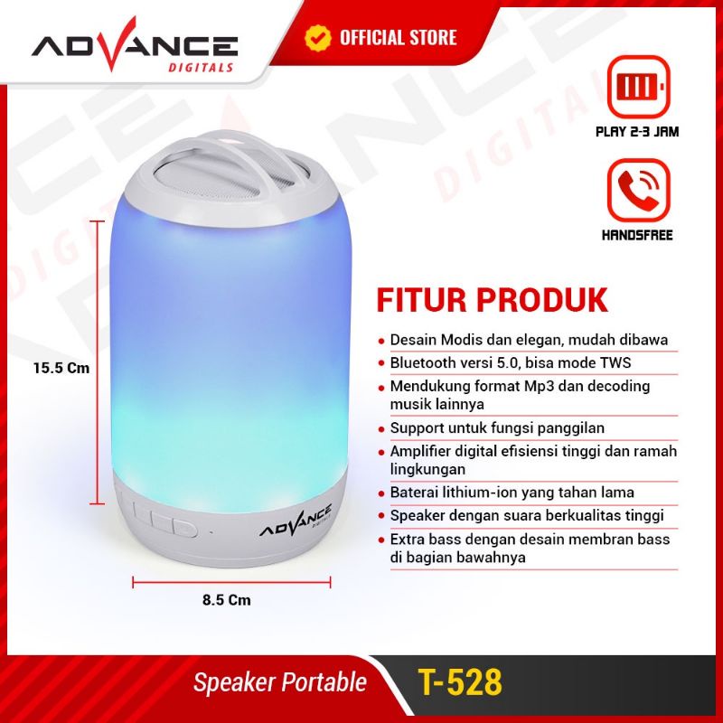 Advance Speaker Portable Bluetooth T 528 / T528