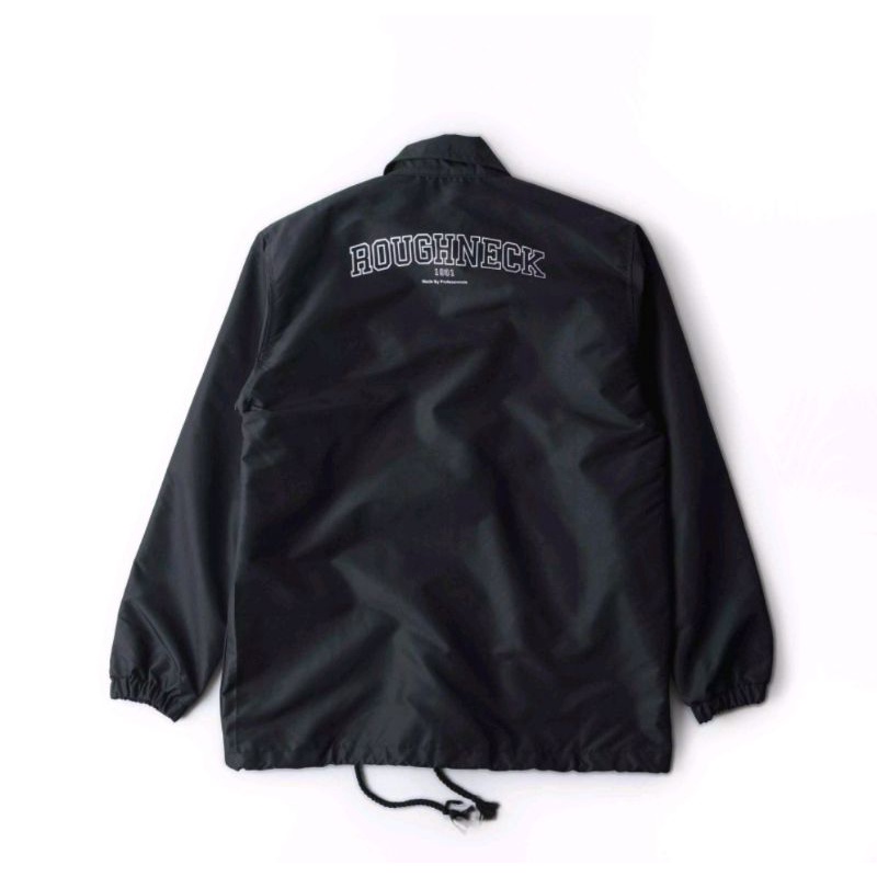 ROUGHNECK JAKET COACH TYPO Warna hitam