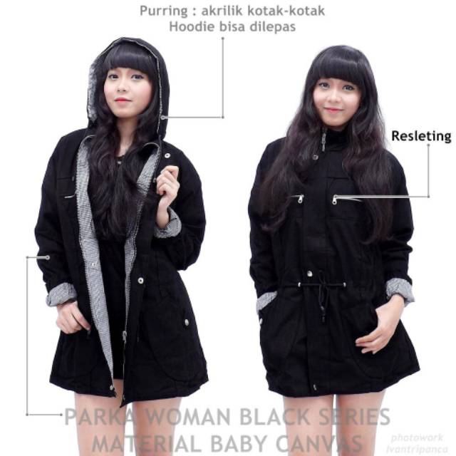 Drakstouns jaket parka cewek / jaket parka wanita