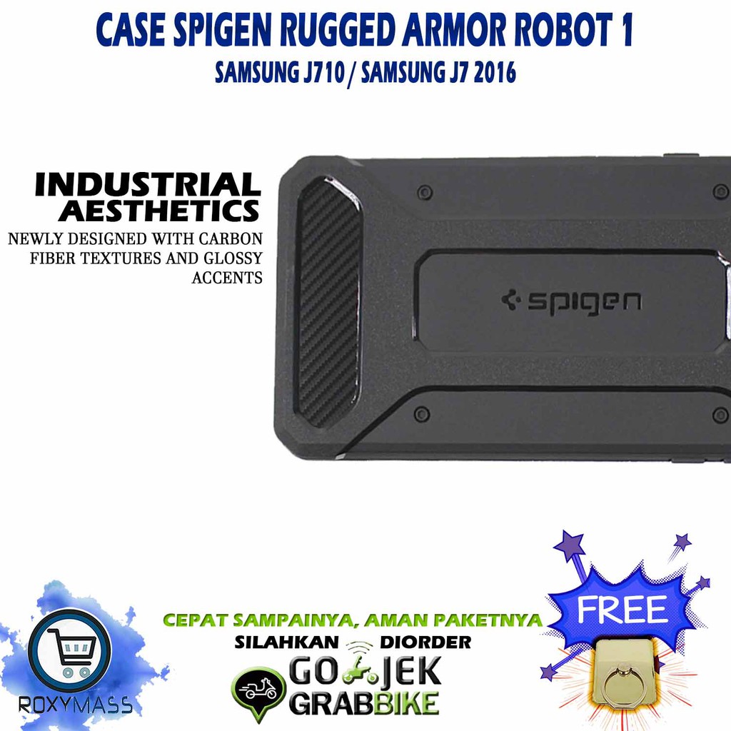 Terlaris Termurah Case Samsung J7 10/J7 2016 Spigen Robot 1 Iron Transformers Hardcase Rugged Armor