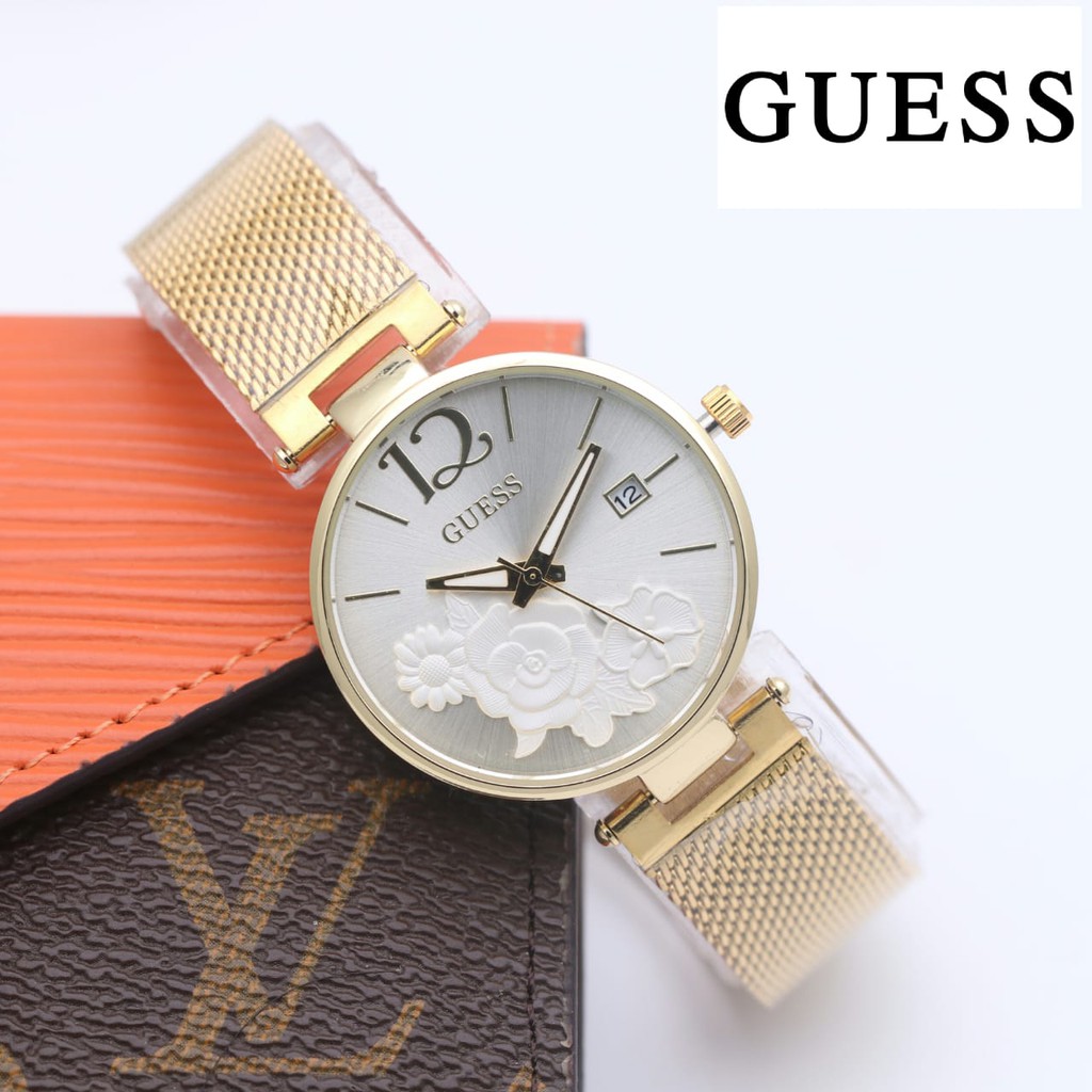 Jam Tangan Wanita/Cewe Guess Rantai Pasir Rose - Kode B0263