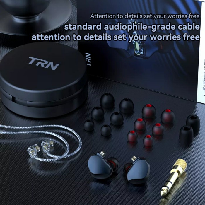 TRN VX PRO with Mic 8BA+1DD Hybrid Metal In Ear Earphone IEM HIFI