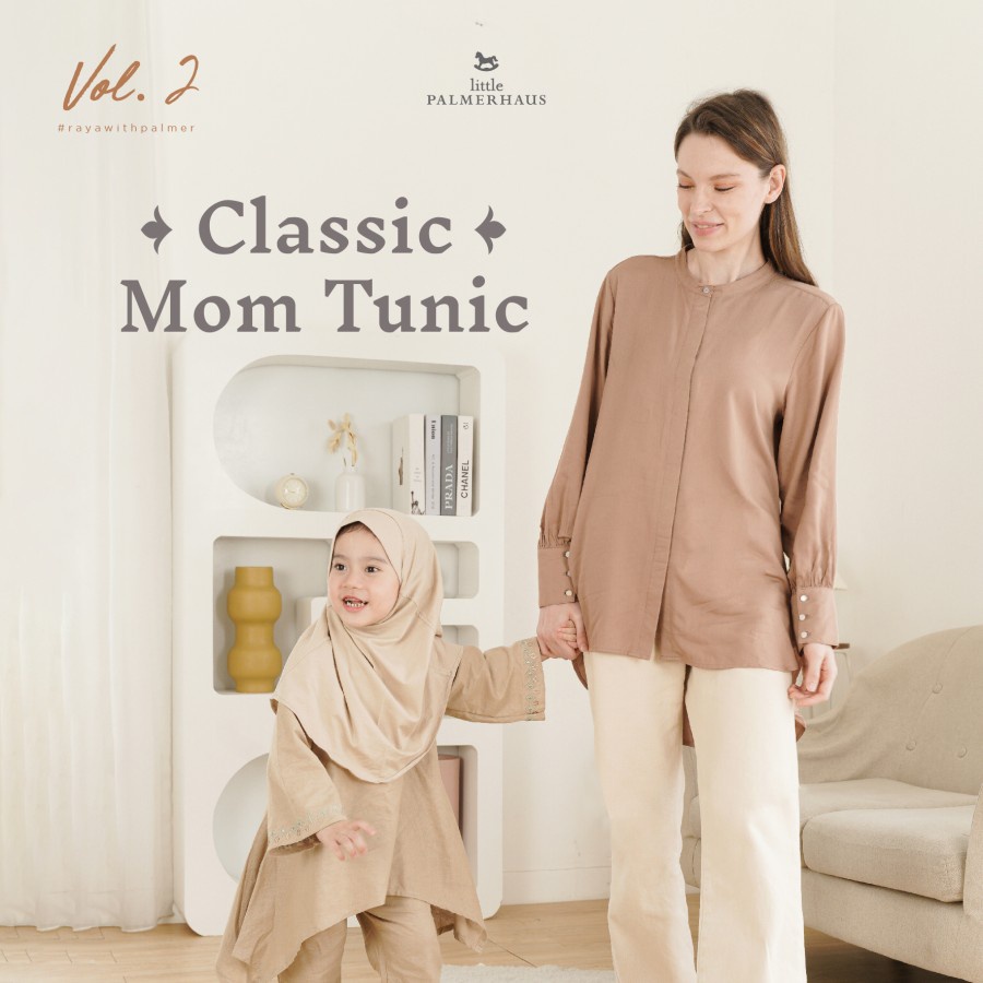 PROMO 7.7 PROMO BAJU LEBARAN LITTLE PALMERHAUS CLASSIC MOM TUNIC BAJU ATASAN MUSLIM WANITA BAJU TUNIK BAJU LEBARAN BAJU EDISI LEBARAN S M L XL