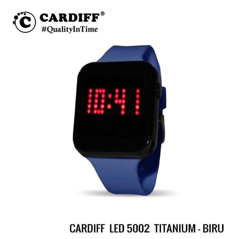 JAM TANGAN LED COD Jam Tangan Cardiff LED 5002 Black Series Best Seller