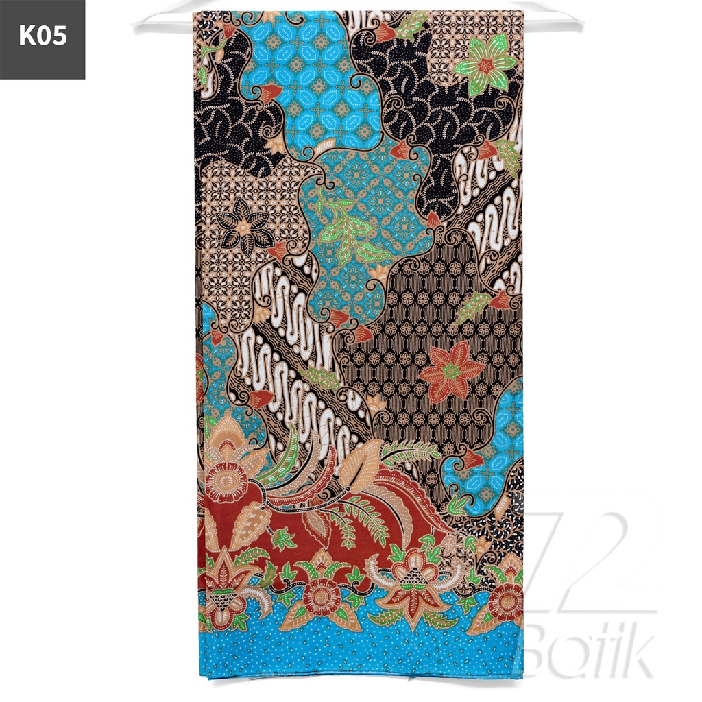 KAIN BATIK PREMIUM Bahan Katun Motif Sekar Jagad Warna Biru 721587 Cap 72 Jarik Jarit Samping Kebat Panjang Batik Katun Modern Premium Bahan Seragam Batik Pernikahan Kantor Keluarga Murah Kamen Jadi Batik Bali Lembaran