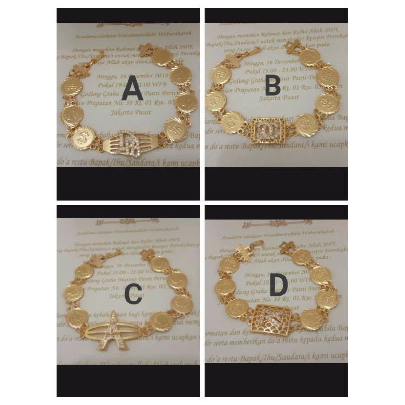 Gelang tangan gold xuping motif coin