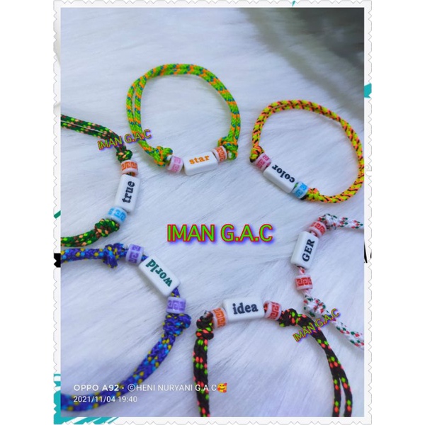 Gelang tumpuk tali etnik isi 12pcs harga lusinan/gelang tali peria wanita/gelang bahan tali