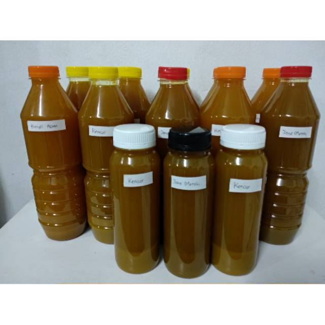 

Macam - macam jamu (kunyit asam, kunyit sirih, jahe merah, temulawak, kencur) Homemade