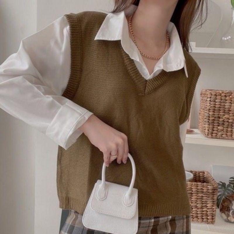 FaFa.b OOTD baju atasan ROMPI Rajut knitwear hits