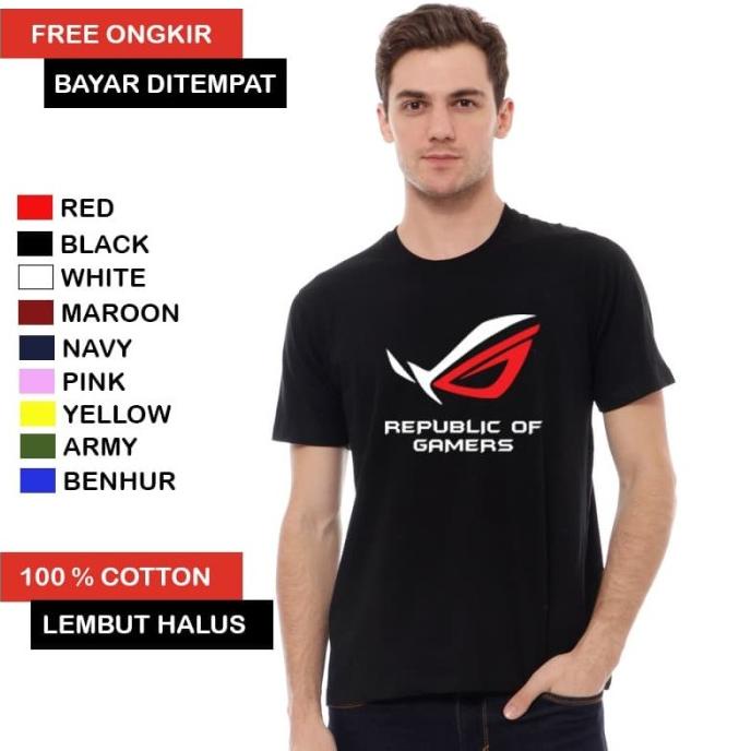 Kaos ASUS ROG / Kaos ROG / Kaos REPUBLIC OF GAMERS Kaos Gaming carrad00 Segera Beli