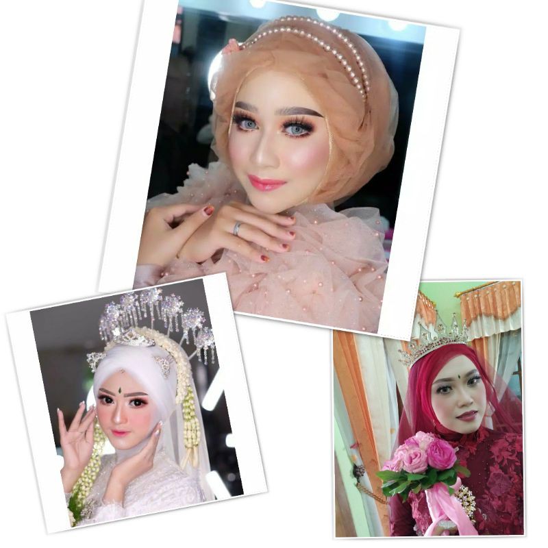 Veil 01 tile lembut / Kerudung tule pengantin / hijab wedding / turban pengantin