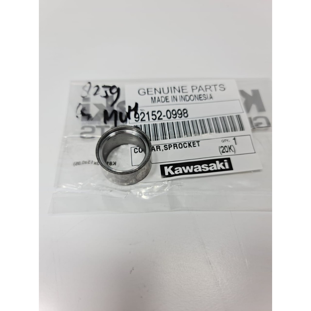 (KLX150) GENUINE PART - BOSHING GEAR - BOS GIGI TARIK DEPAN - COLLAR SPROCKET (92152-0998)-1