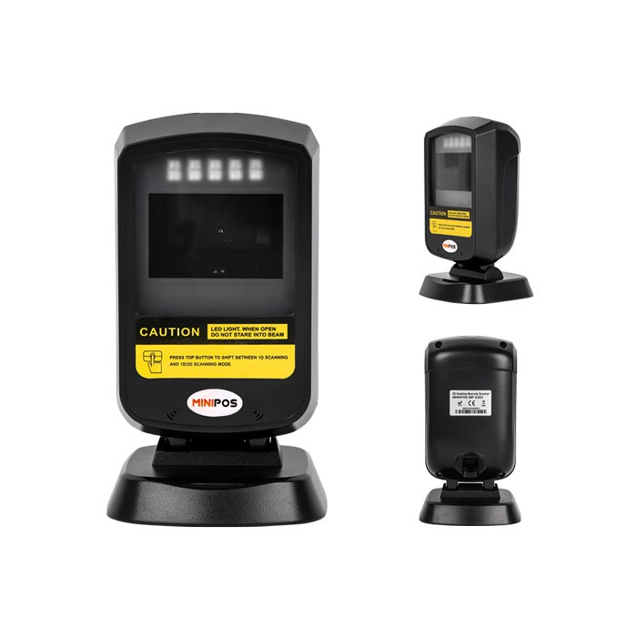 Barcode Scanner 1D+2D MINIPOS MP-2303 Omni, QRCODE, Kabel USB, Kaki Stabil