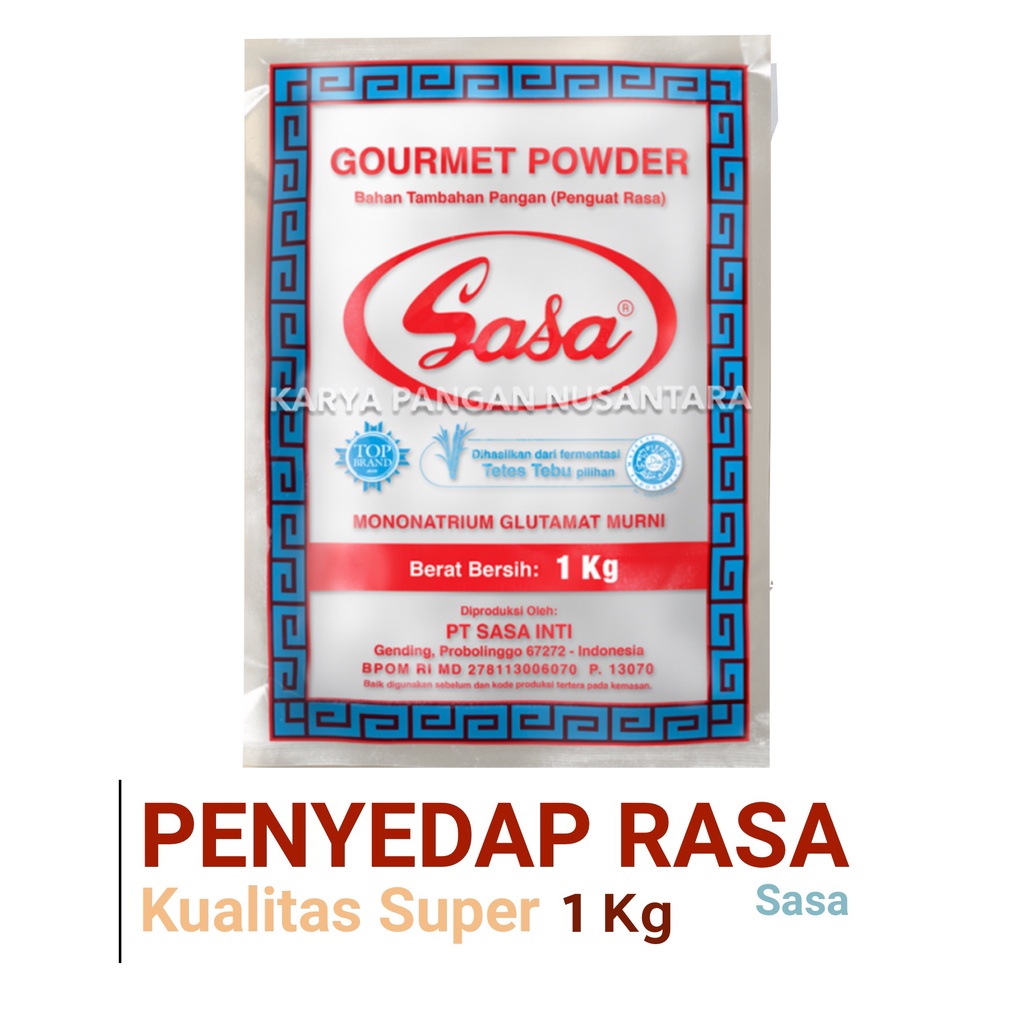 

SASA PENYEDAP RASA 1 KG MICIN GOURMET POWDER MSG KUALITAS SUPER 1 KG