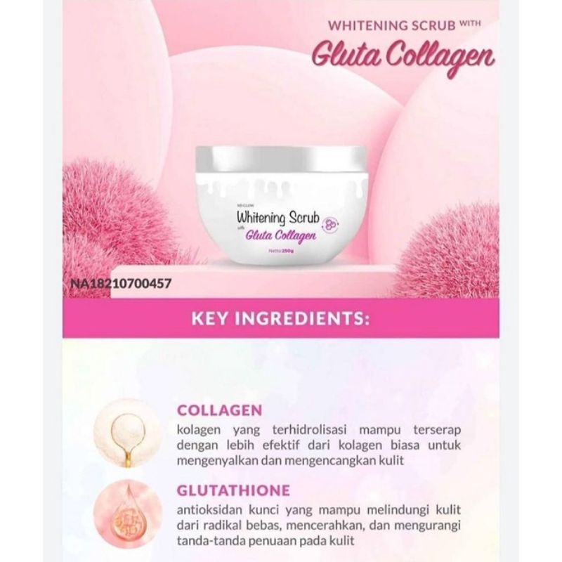 MS Glow paket gluta body dan scrub 100% Original scrub badan