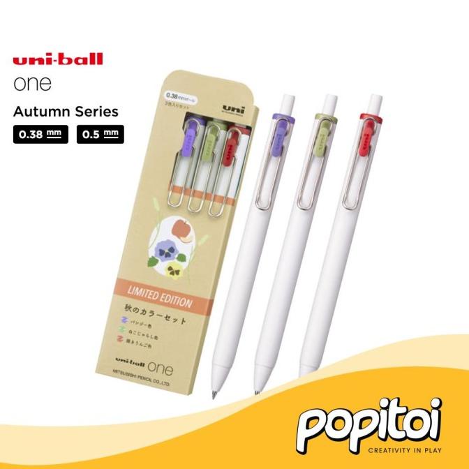

~~~~~] Uni Ball One Autumn Winter Series 3 Color 0.38 0.5 mm Gel Pen Uniball