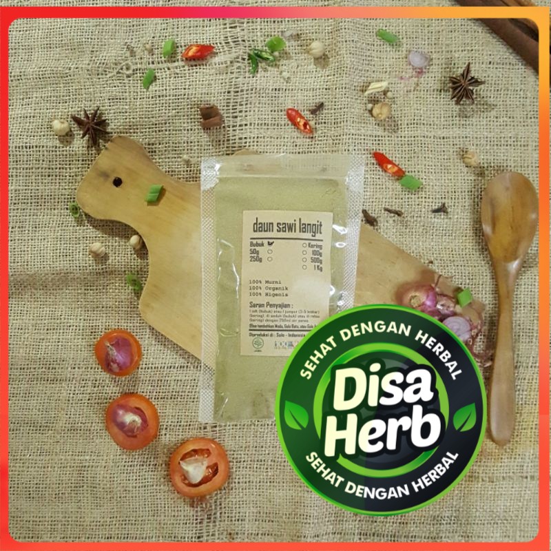 

DAUN SAWI LANGIT MUKA MANIS BUBUK 50 GRAM - Vernonia Cinerea - MURNI - JSR - REMPAH